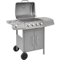 Side Burner Gas BBQs vidaXL 41903-Silver