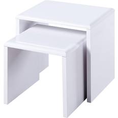 MDF Nesting Tables Julian Bowen Manhattan White Nesting Table 40x50cm 2pcs