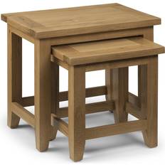 Oaks Nesting Tables Julian Bowen Astoria Waxed Oak Nesting Table 38x56cm 2pcs