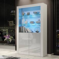 Glass Cabinets Creative Furniture Spectrum Display 170 cm White Grey Glass Cabinet