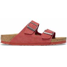 Men - Red Sandals Birkenstock Arizona Suede Embossed - Corduroy Sienna Red