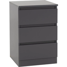 MDF Bedside Tables SECONIQUE Malvern Grey Bedside Table 40x40cm