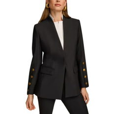 Donna Karan New York Women's Button Sleeve Blazer - Black