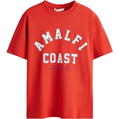 H&M Printed T-shirt - Red/Amalfi Coast