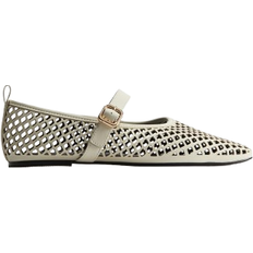 H&M Perforated Mary Jane Ballet - Light Beige