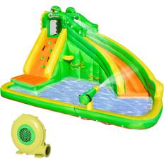 OutSunny Bouncy Castle with Slide Pool Basket Gun Climbing Wall with Blower