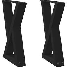 vidaXL 4012700 Black Table Leg 43.3cm 2pcs