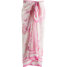 Badeanzug Cover Ups & Sarongs H&M Sarong - White/Pink Patterned