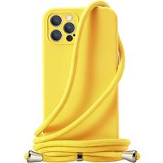 Case With Strap for iPhone 12 Pro Max Yellow