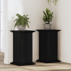 Planters Accessories vidaXL Plant Stand Black Oak 33x33x60 cm