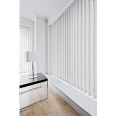 Vertical Blinds Caecus Blackout Plain Vertical Blind Complete 180 cm White Short Drop