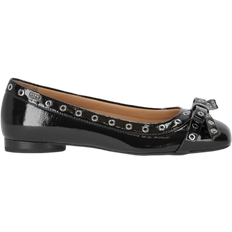 Ganni Eyelet Bow Ballerinas - Black
