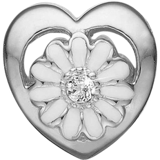 Christina Marguerite Charm - Silver/White/Diamond