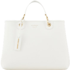Emporio Armani Medium Myea Shopper Bag With Deer Print - White