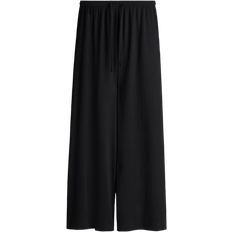 Solid Colours Trousers & Shorts H&M Wide Pull On Trousers - Black