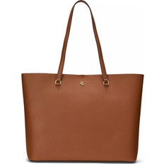 Lauren Ralph Lauren Karly Cross Body Leather Tote Bag - Lauren Toast