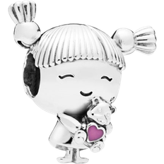 Pandora Little Girl Charm - Silver/Pink