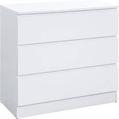 Birlea Oslo 3 White Chest of Drawer 80x77cm