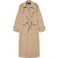 Solid Colours Coats Vero Moda Chloe Trenchcoat - Brown/Silver Mink