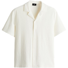 H&M Regular Fit Jersey Resort Shirt - Cream