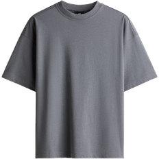 H&M Herr T-shirts H&M Oversized Fit T-shirt - Dark Grey