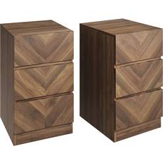 GFW Taranto Walnut Bedside Table 40x35cm