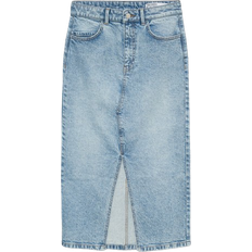 Vero Moda Women Skirts Vero Moda Natalie High Waist Midi Skirt - Blue/Light Blue Denim