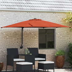 vidaXL Cantilever Parasol Brændt Orange Polyester Stor Vippelig