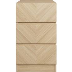 Natural Bedside Tables GFW Oak Catania 3 Bedside Table 40x35cm