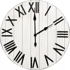 Clocks Elegant Designs Handsome Chalk White Wall Clock 21"