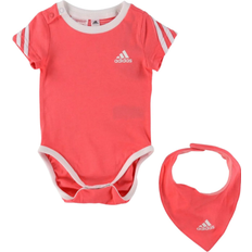 Adidas Bodyer adidas 3-Stripes Onesie with Bib - Semi Turbo/White