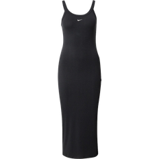 Stretch Dresses Nike Sportswear Chill Knit Women's Tight Mini Rib Tank Dress - Black/Sail