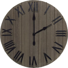Clocks Elegant Designs Handsome Gray Wash Wall Clock 21"