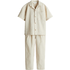 Beige Children's Clothing H&M Linen Blend Set 2-Piece - Light Beige (1272063001)