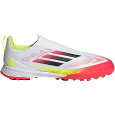 Kids football boots adidas Kid's F50 League Laceless TF Football Boots - Cloud White/Core Black/Solar Yellow