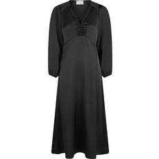 Neo Noir Isobel Heavy Sateen Dress - Black