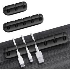ASAB 3 Pack Cable Holder Clips Self Adhesive Tidy Cord Management