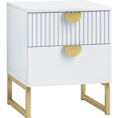 Homcom with 2 Drawers Bedside Table 40x40cm