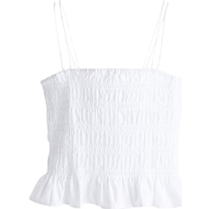 XXS Blouses H&M Smocked Strappy Top - White