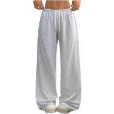 Shein EZwear Women's Summer Simple Front Tie Loose Sweatpants, Casual Daily Wear