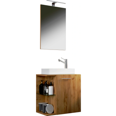 VCM Ensemble De Meubles De Salle De Bain Wc Invités 3-Pièces