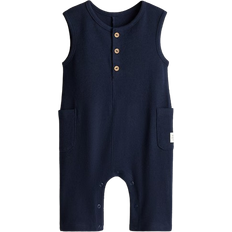 H&M Romper I Bomull - Marinblå