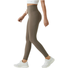 Halara UltraSculpt SoCinched High Waisted Tummy Control Side Pocket Shaping Training Leggings - Dawn Brown