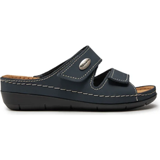 Tamaris Leather Mule - Navy