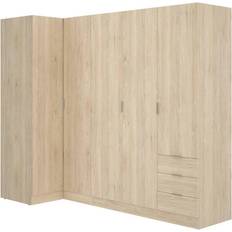Dmora Corner wood effect Honey Oak Wardrobe 90.5x184cm