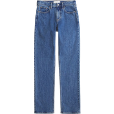 Abercrombie & Fitch Mid Rise 90s Straight Jeans - Dark Marble