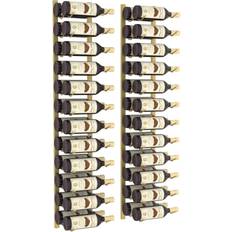 Gold Wine Racks vidaXL 340886 Golden Wine Rack 22.5x116cm