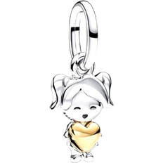 Pandora Happy Girl Dangle Charm - Silver/Gold