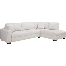 Wood Sofas Brayden Studio Tristan Right-Hand Corner Cream Teddy Sofa 308cm 5 Seater