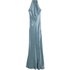 River Island Halterneck Slip Maxi Dress - Blue
